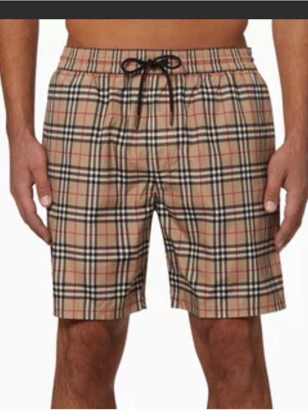 Burberry Men's Tan Vintage Check Swim Shorts